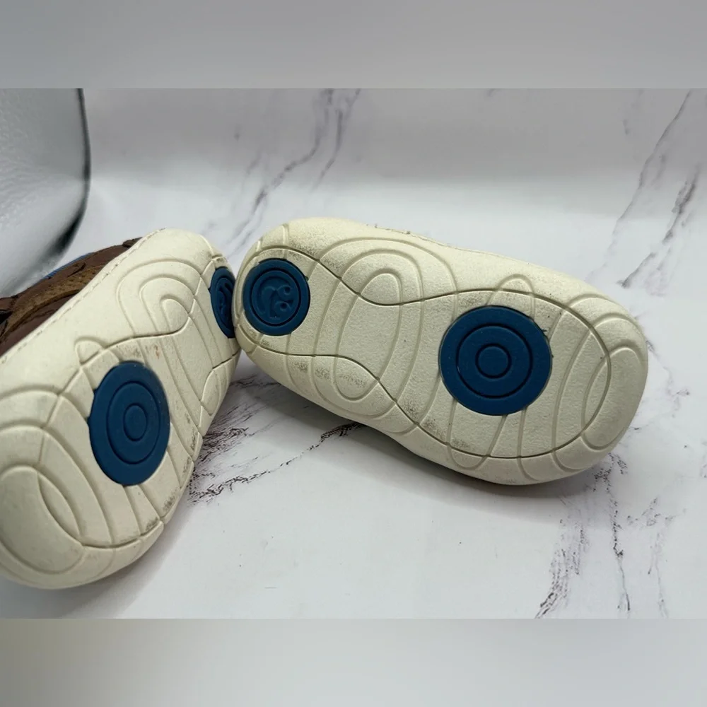 Suprize by Stride Rite Alec Boy Shoes Blue Brown Walking Toddler baby size 3